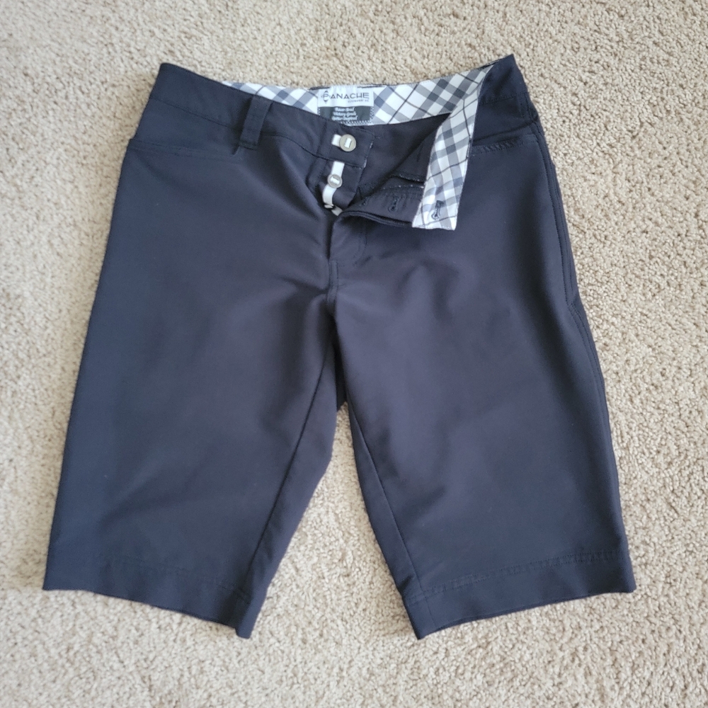 Panache Black Cycling Shorts with Button Fly